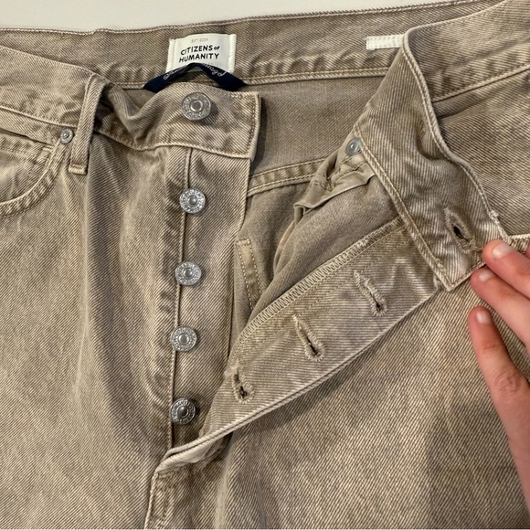 Citizens Of Humanity Jolene High Rise Vintage Slim Crop Jeans Women’s 29 Taupe - Picture 5 of 13